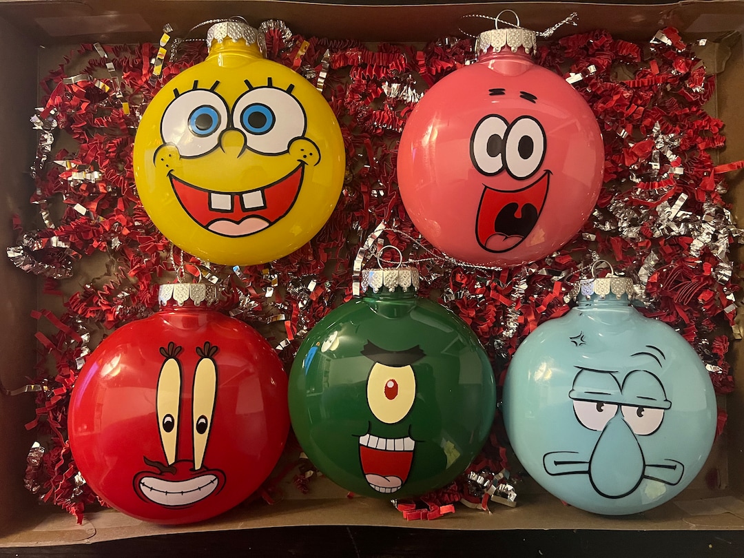Custom Spongebob Christmas Ornaments Etsy