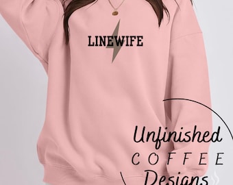 Linewife Lightning Bolt SVG PNG, Lineman Wife Design (Digital Download)