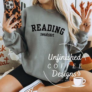 Reading sweatshirt SVG PNG, book lover svg, reading svg, book worm svg, go away I&#39;m reading svg, bookish svg, book babe svg, I&#39;m booked svg