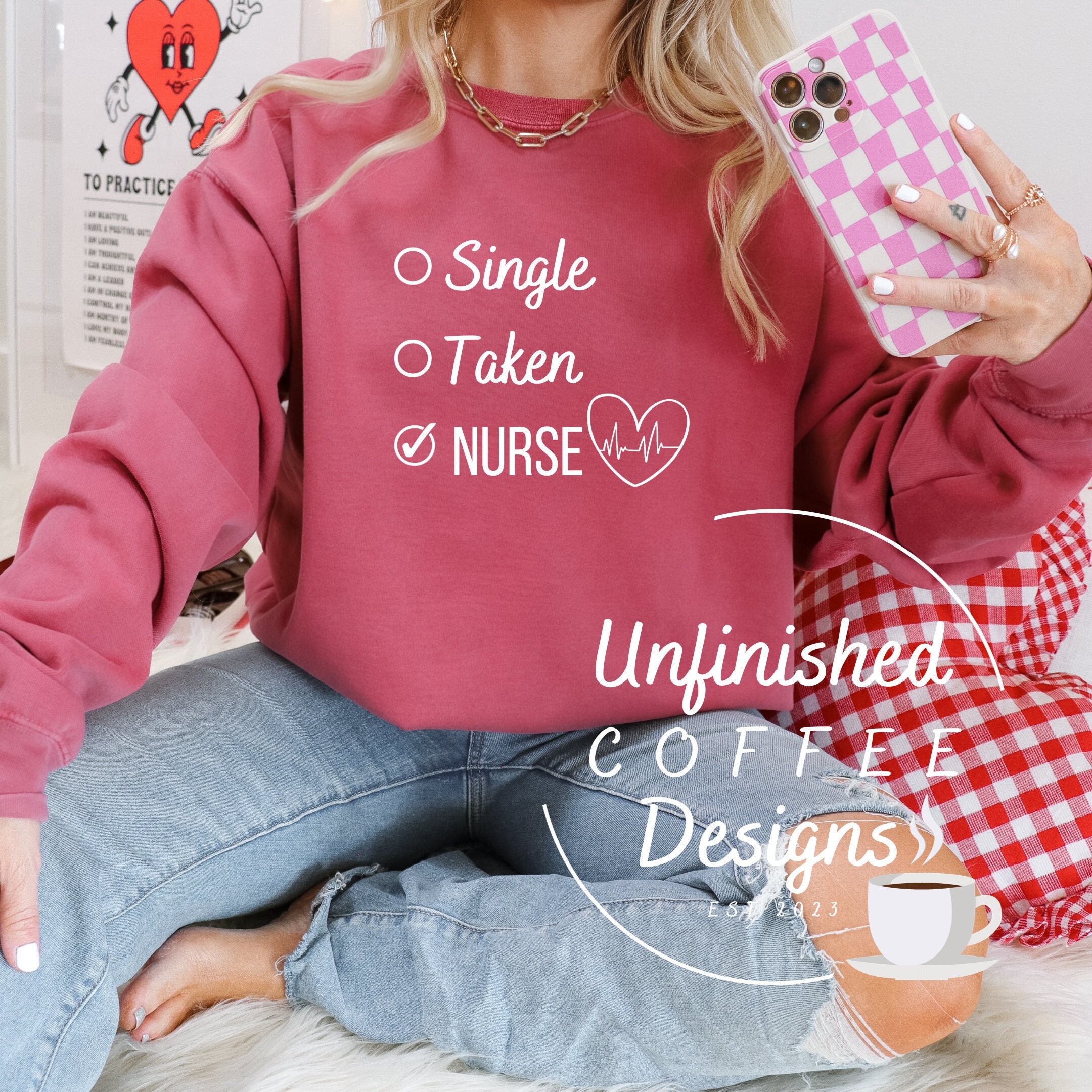 Single Taken Nurse Valentine SVG PNG, Nurse Valentines Day Shirt ...
