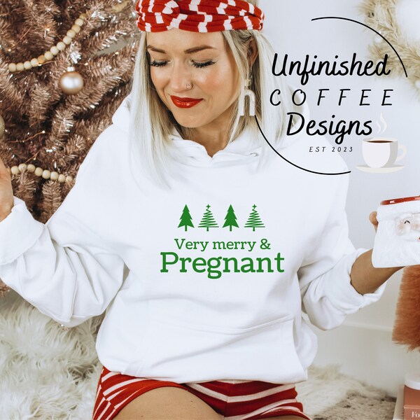 Very merry and pregnant SVG PNG | christmas svg |pregnant svg|mom svg| holiday svg| baby reveal svg|mom to be svg|pregnancy announcement svg