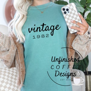 Vintage 1982 SVG PNG| birth year svg| birthday gift svg| 1982 svg| 1982 birthday svg| ages to perfection svg| classic 1982 birthday svg