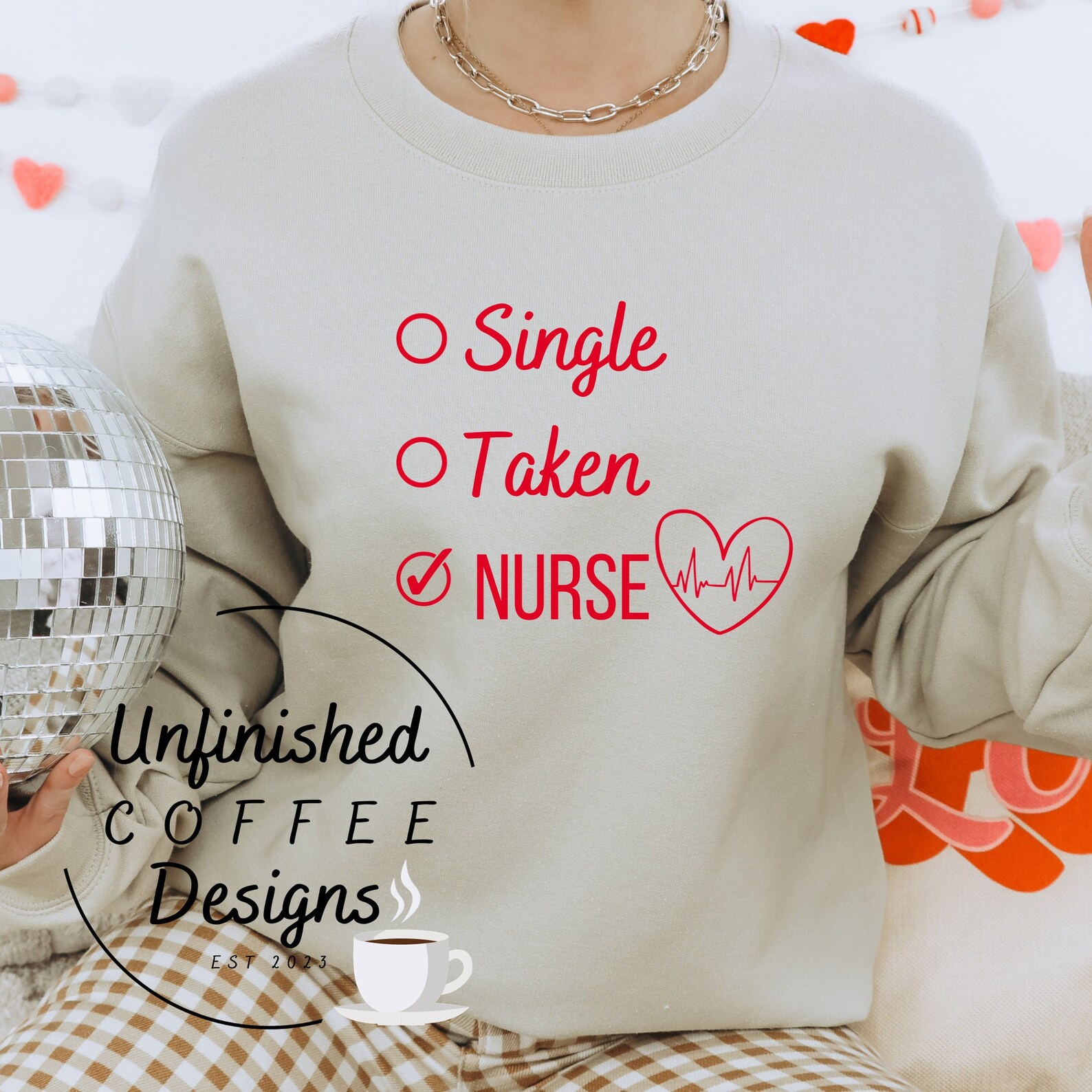 Single Taken Nurse Valentine SVG PNG, Nurse Valentines Day Shirt ...