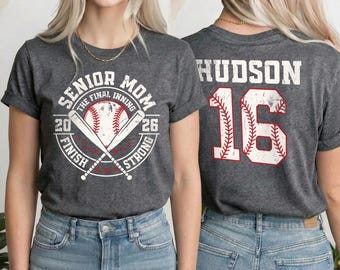 Custom Senior Mom Dad Baseball Shirt The Final Inning Front Back Sweatshirt 2026