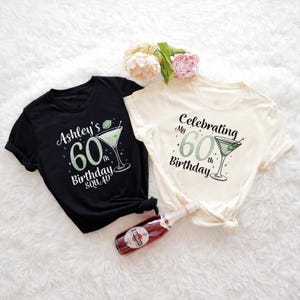 Personalized 60th Birthday Squad Shirt – Custom Celebration Tee Bday Party Tees, Matching Friends Shirts, 30th 40th 50th Tee