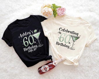 Personalized 60th Birthday Squad Shirt – Custom Celebration Tee Bday Party Tees, Matching Friends Shirts, 30th 40th 50th Tee