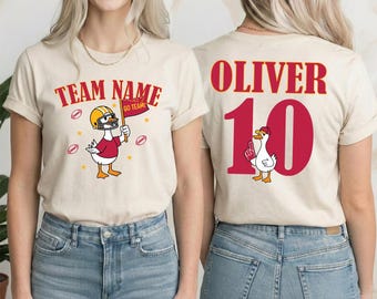 Custom Football Mom Dad Shirt Red Gold Mascot Jersey Game Day Sweatshirt Personalized
