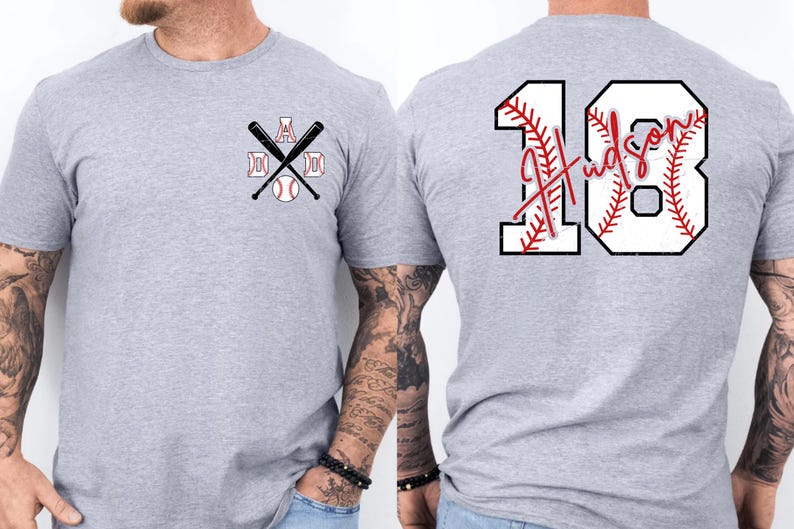 Visual description of the customization options. The back print is fully personalized, allowing customers to choose any 1 or 2-digit number (like 1, 10, 23, 99) and any last name. This makes it suitable for school teams, travel ball, or recreational leagues.