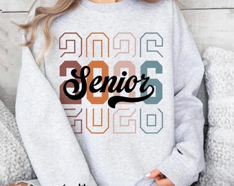 Custom Senior 2026 Hoodie Personalized Graduation Sweatshirt Class Gift Outfit School Unisex Pullover Crewneck Student Apparel