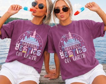 Disney Besties Shirt Comfort Colors Castle Friendship Magic Vacation Matching Tee