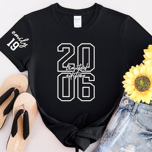 2006 Shirt, Custom Birthday Gift, 2006 Birthday Year Number Shirt, Born In 2006 Birthday Gift, Custom 19th Birthday Gift,2006 Birthday Shirt