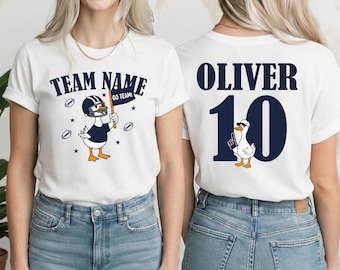 Custom Football Mom Dad Shirt Personalized Mascot Jersey Navy Game Day Sweatshirt Top
