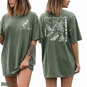 Custom Family Vacation Shirt Comfort Colors Costa Rica Tropical Group Beach Trip Tee