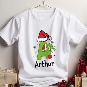 Personalized Grinch Christmas Shirt, Family Matching Xmas Tee, Custom Name Holiday Sweatshirt