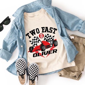 Custom Two Fast Birthday Shirt: Personalized Race Car Design, Pit Crew for Family, Racing Outfit,