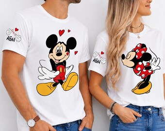 Disney Mickey Minnie Matching Shirts Custom Family Disneyland Vacation Park Trip Tee
