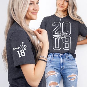 Custom 2008 18th Birthday Sweatshirt: Bday Gift, Personalized Name Hoodie, 18st Tee