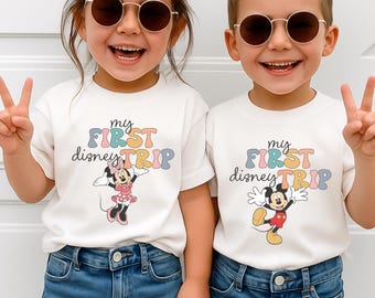 My First Disney Trip Shirt, Kids Vacation Sweatshirt, Family Matching Outfit, Personalized Tee