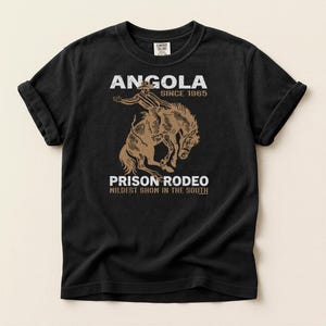 Vintage Angola Prison Rodeo T-Shirt, Unisex Tee, Graphic Top, Festival Clothing, Unique Gift for Cowboys