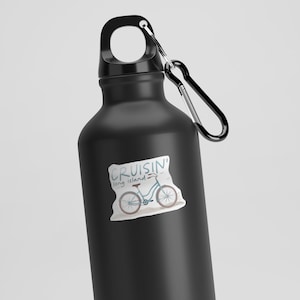 Long Island Bicycle Sticker, 3x3 die cut sticker, Bicycle Cruiser, Long Island Sticker, Beach Life