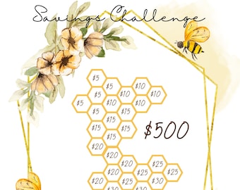 Honey Bee Theme Savings Challenge