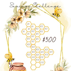 Honey Bee Theme Savings Challenge