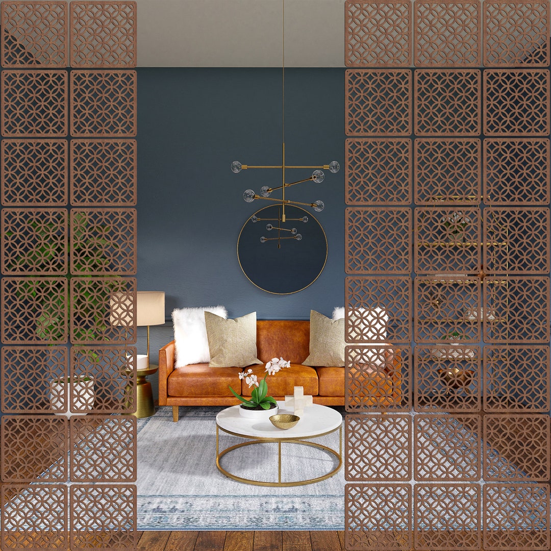 Wooden Hanging Room Divider Panels Wooden Room Separator Etsy