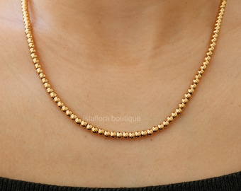 Balkralenketting, roestvrijstalen chokersleutelbeen, minimaal, dagelijks gebruik, cadeau voor haar