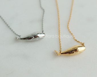 Humpback Whale Necklace, Sea Creature Charm, Realistic Texture, Fishing Boating Gift