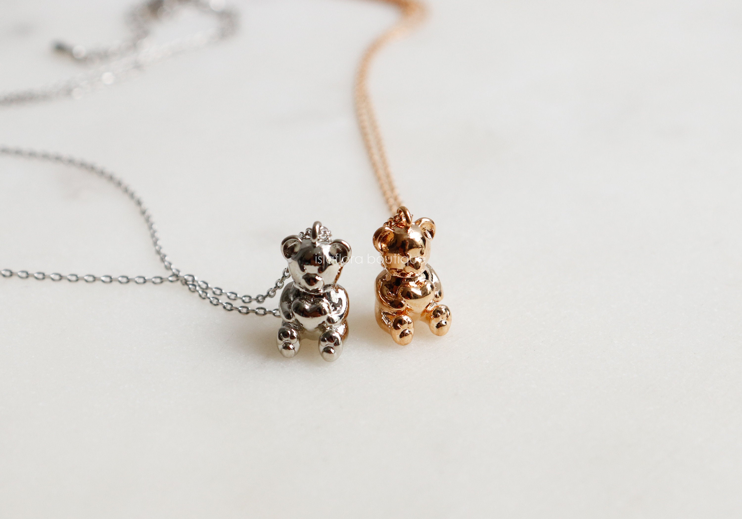 Collana con Orsacchiotto e Lettere Bubble ✦ CollanaMamma Orso