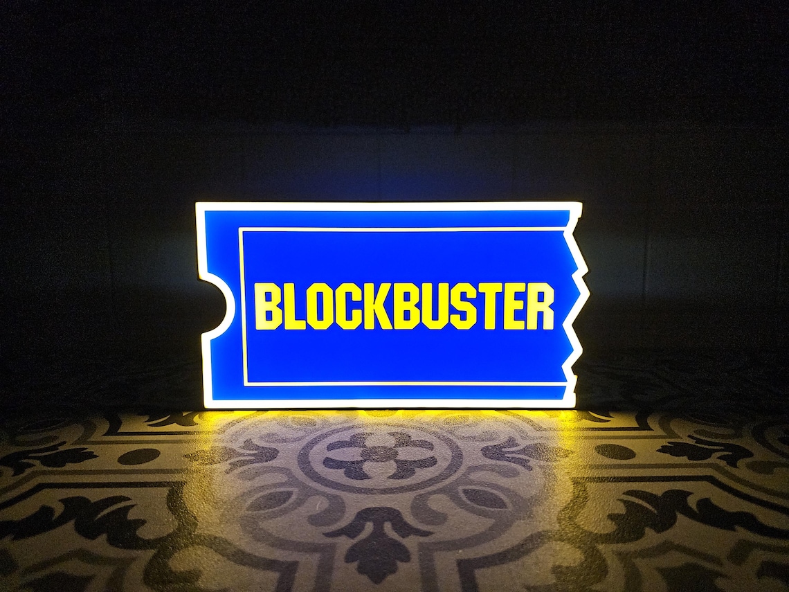 Blockbuster LED Lightbox Sign - 3D Printed Decor - Etsy