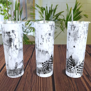 Greasy Racing Template (+ 8 FREE Designs!) - 20oz Straight Skinny Tumbler Full Wrap Template - PNG Digital Download - Sublimation