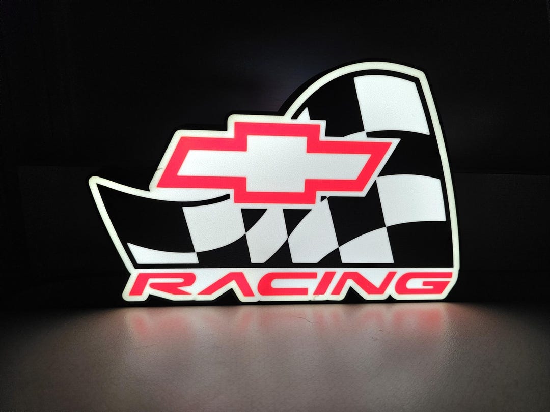 Chevrolet Racing LED Lightbox Sign - 3D Printed - Etsy