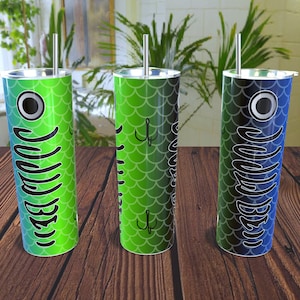 Fishing Lure - 20oz Straight Tumbler Design Template for Sublimation - Full Tumbler Wrap - PNG Digital Download