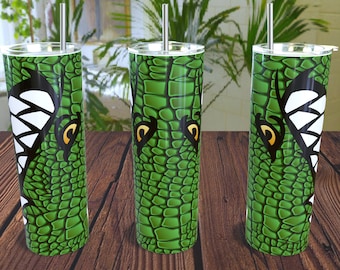 Gator (+ 8 FREE DESIGNS!) - 20oz Straight Skinny Tumbler Full Wrap Template -PNG Digital Download - Sublimation