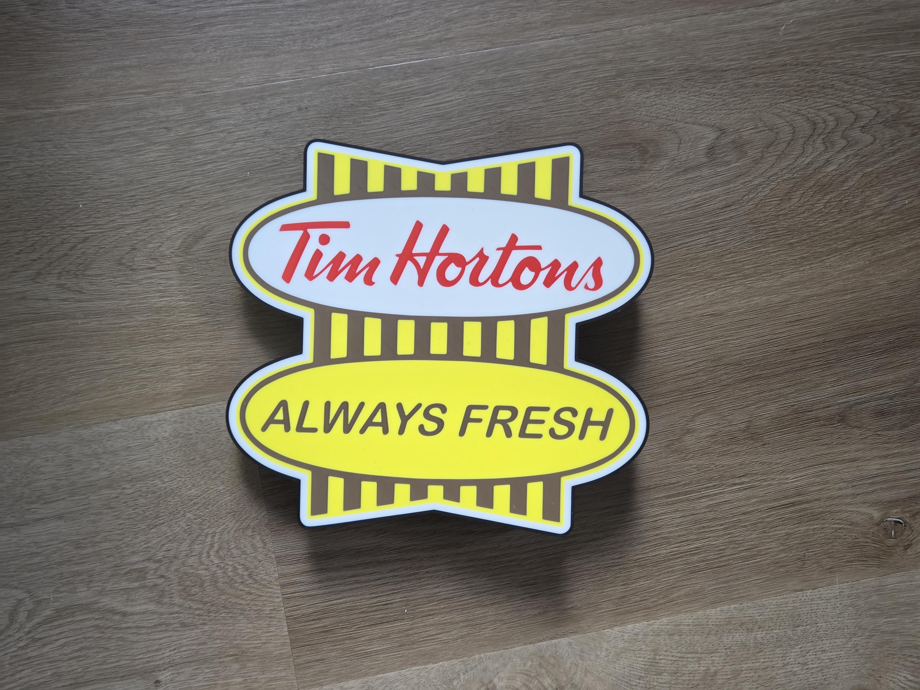 Tim Hotronts Sign Tim Hortons Retro Logo LED Lightbox Sign - Etsy Canada