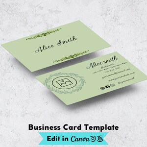 Greenery Business Card Template