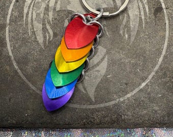 Handmade Pride Scale Keychain | Anodized Aluminum LGBTQ Gift