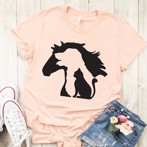 Animal Lover Shirt, Horse Dog Cat Shirt, Horse Gift, Dog Gifts, Dog Shirt, Horse Girl, Cat Gifts, Gift for Animal Lover, Farmer Gift