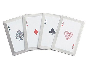 4pc Throw Card Set with Four of a Kind Ace Graphics