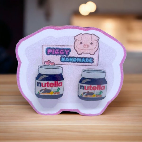 Mini boucles d'oreilles en pot de Nutella - De délicieuses créations en plastique rétractable