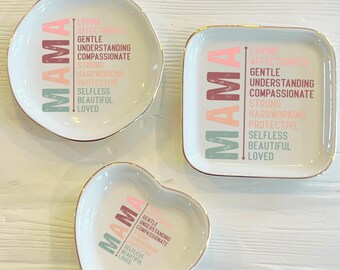 Mama Loving Ring Dish | Custom Ceramic Mothers Day Ring Dish | Jewelry Dish | Gift For Mom