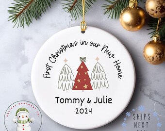 First Christmas New House Christmas Ornament | New Home Christmas Tree Ornament | Personalized Ornament Gift | Couple Gift