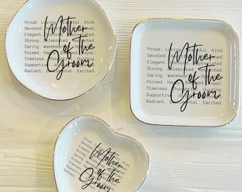 Mother of the Groom Words Ceramic Ring Trinket Dish | Mother of the Groom Words of Affirmation Gift