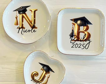 Custom 2025 Graduation Ring Trinket Dish | Personalized Graduation Gift | Keepsake Jewelry Dish | Graduation Gift for Her