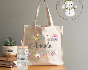 No Shelf Control Tote Bag and Personalized Glass Cup, Bookish Gift for Book Lover, Choose Large Tote Gift Bag and Ice Coffee Cup Lid/Straw