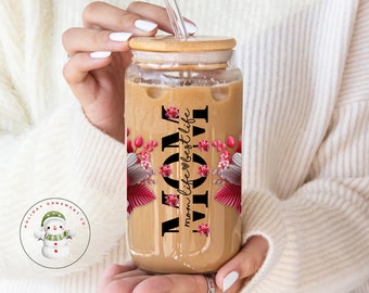 Mom Life Best Life Roses Glass Tumbler | Mom Iced Coffee Cup | 16 oz or 20 oz | Gifts for Her | Mothers Day Gift