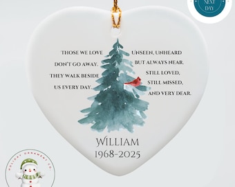 Cardinal Memorial Christmas Ornament: Personalized Remembrance Gift