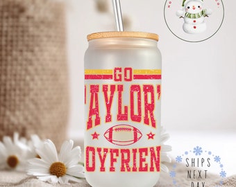 Go Taylors Boyfriend Glass Tumbler Cup | Libbey Iced Coffee Cup | 16 oz/20 oz | Gifts for Her
