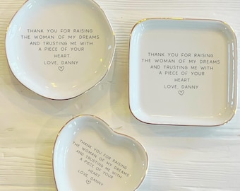 Thank you for Raising Woman of my Dreams Ring Trinket Dish | Mother in Law Ring Dish | Custom Jewelry Dish | Wedding Gift from Son In Law